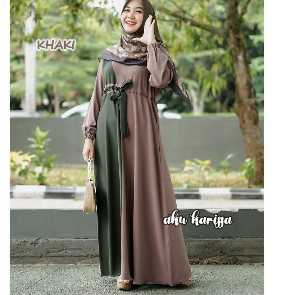 Pr0duk kekinian Afrin Dress Ori By AKU KARISSA / Gamis Afrin Akukarissa / Dress Polos / Gamis Polos