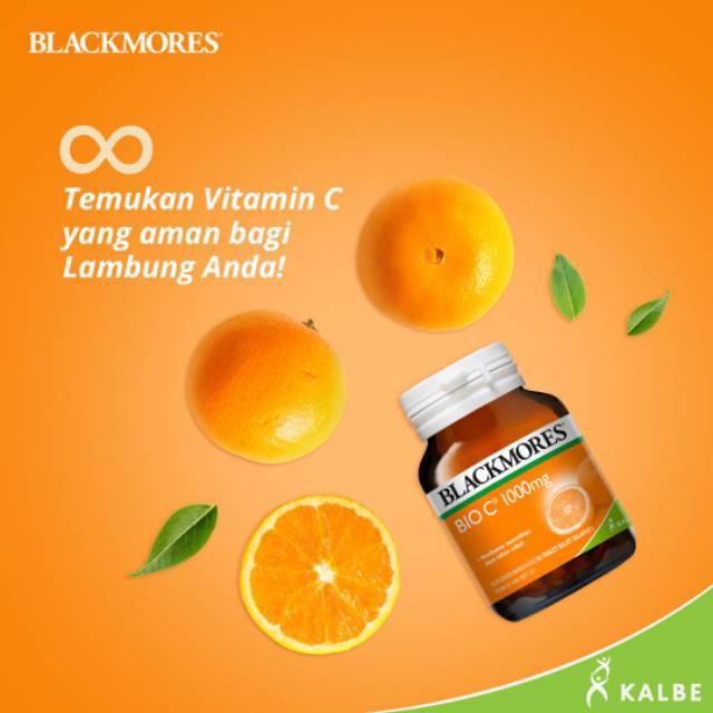 Blackmores Bio C 1000mg vitamin C Cold Relief BPOM Kalbe - 30Tablet immune booster alami