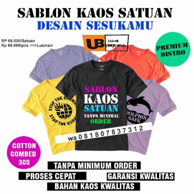 Sablon Kaos & Print Kaos DTG Proses Cepat | Porinto