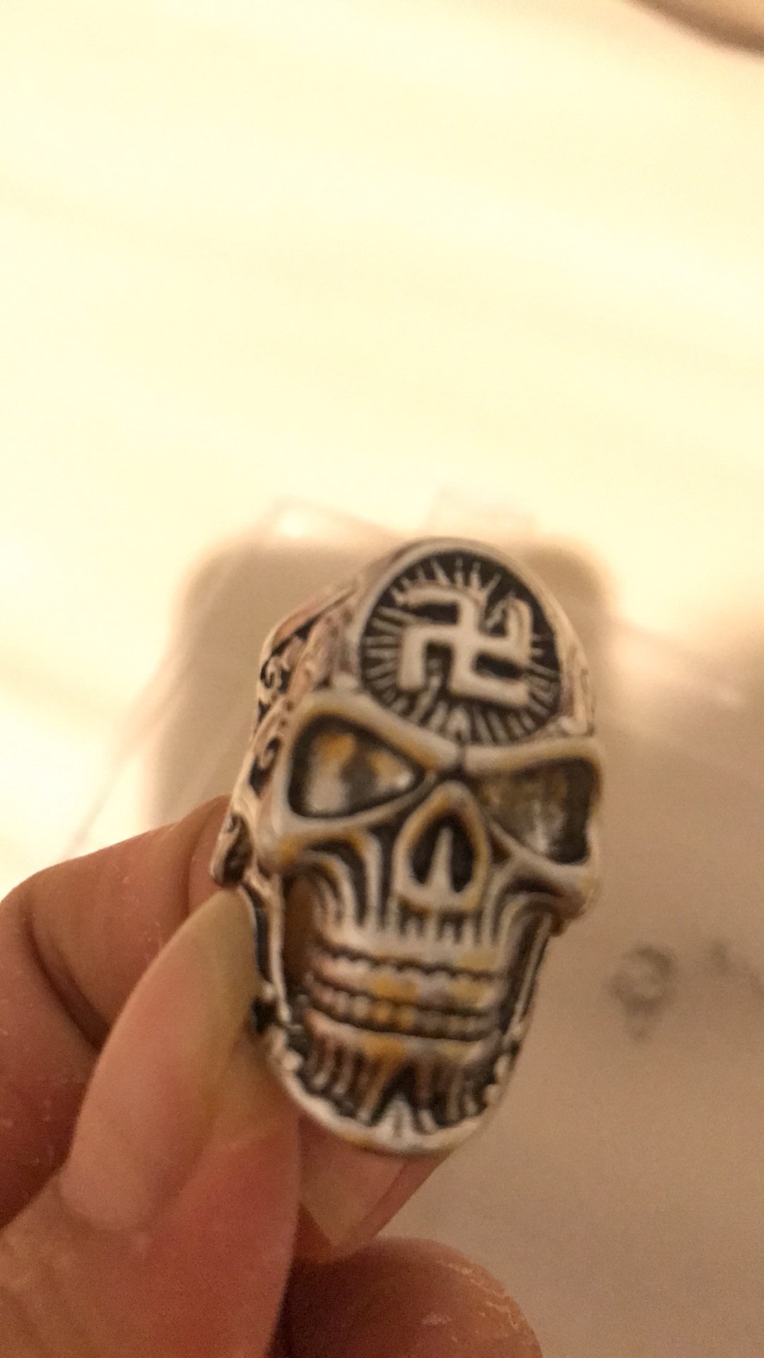 Cincin Stainless Steel 316l Gaya Retro Dengan 7 Engsel Untuk Pria