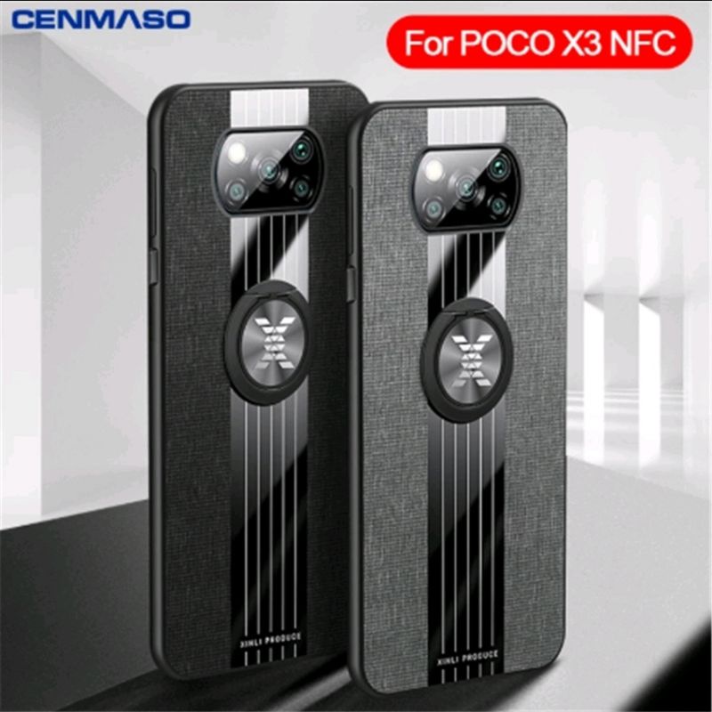 Case casing Hp Xiaomi Poco X3 pro/NFC ring Hitam