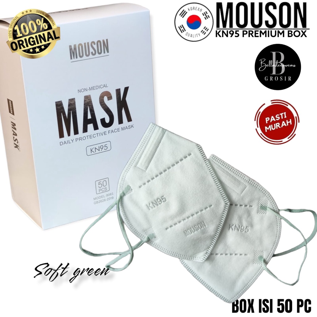 BOX ISI 50 - MASKER KN95 MOUSON BOX PREMIUM MOUSON KN95 5PLY EMBOS MASKER KN95 MASK KOREAN EXCLUSIVE BOX