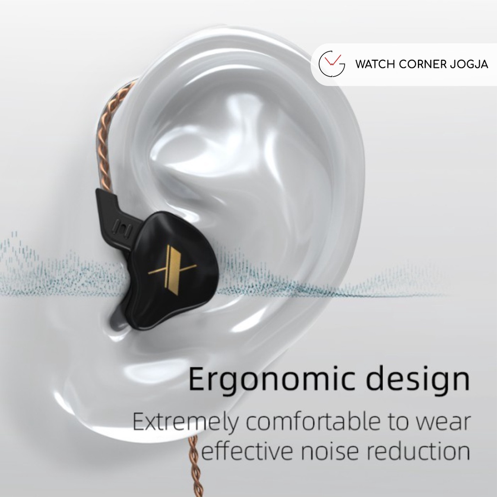 Knowledge Zenith KZ EDX with MIC Dynamic Driver Stage Monitoring Earphone ORIGINAL-1