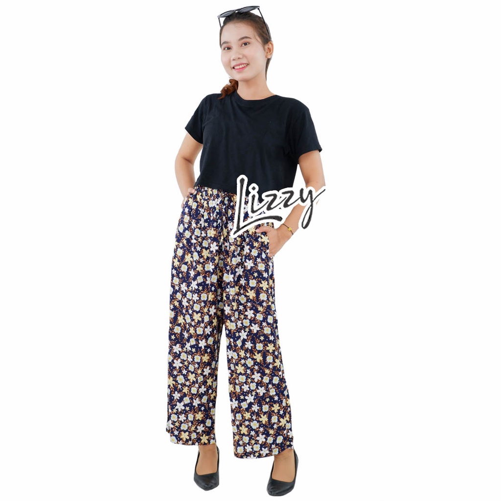 Lizzy - LOOSE PANTS FLOWER RAYON PREMIUM