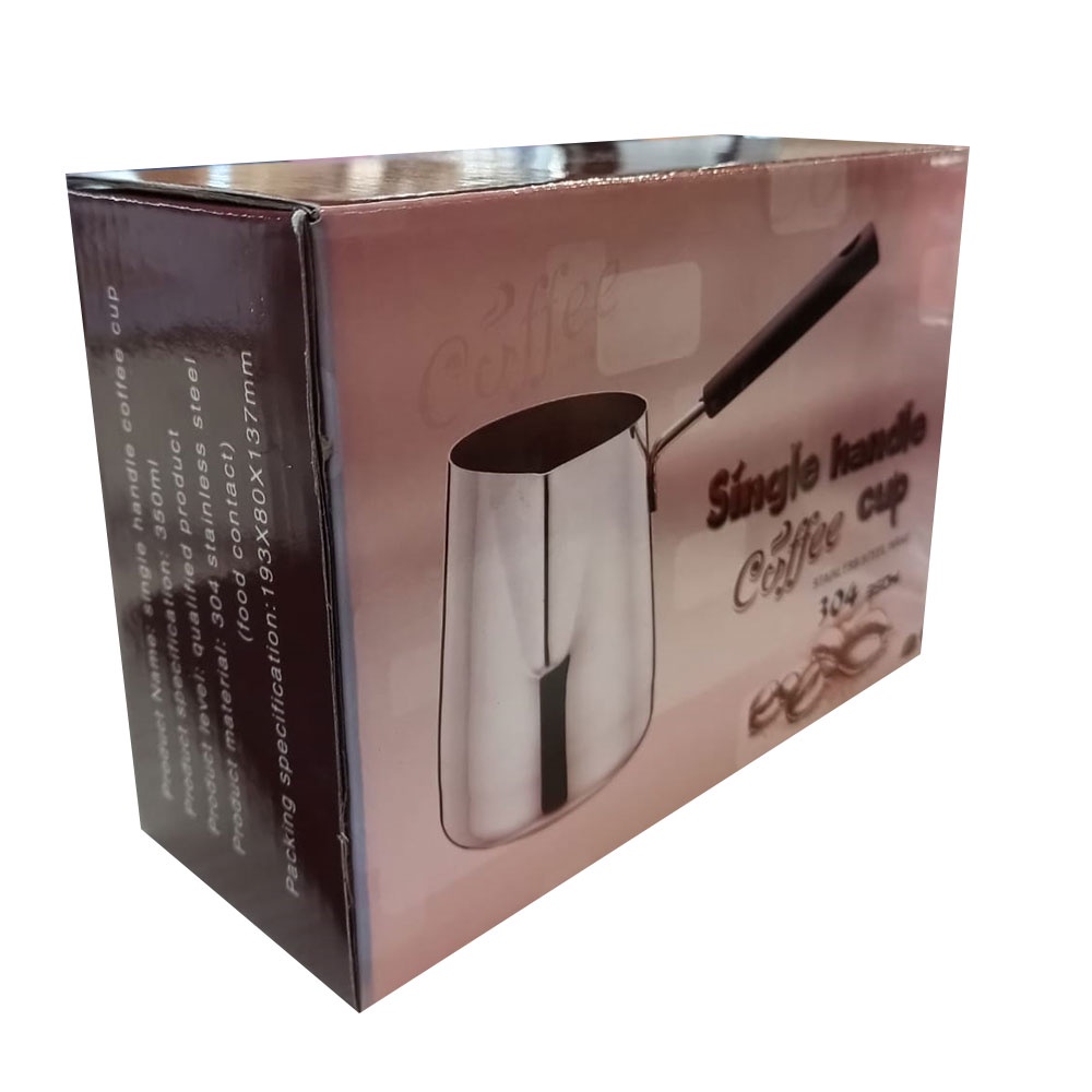 Bisa COD Gelas Kopi Espresso Latte Art Long Handle Stainless Steel 600ml - DROHOEY S07