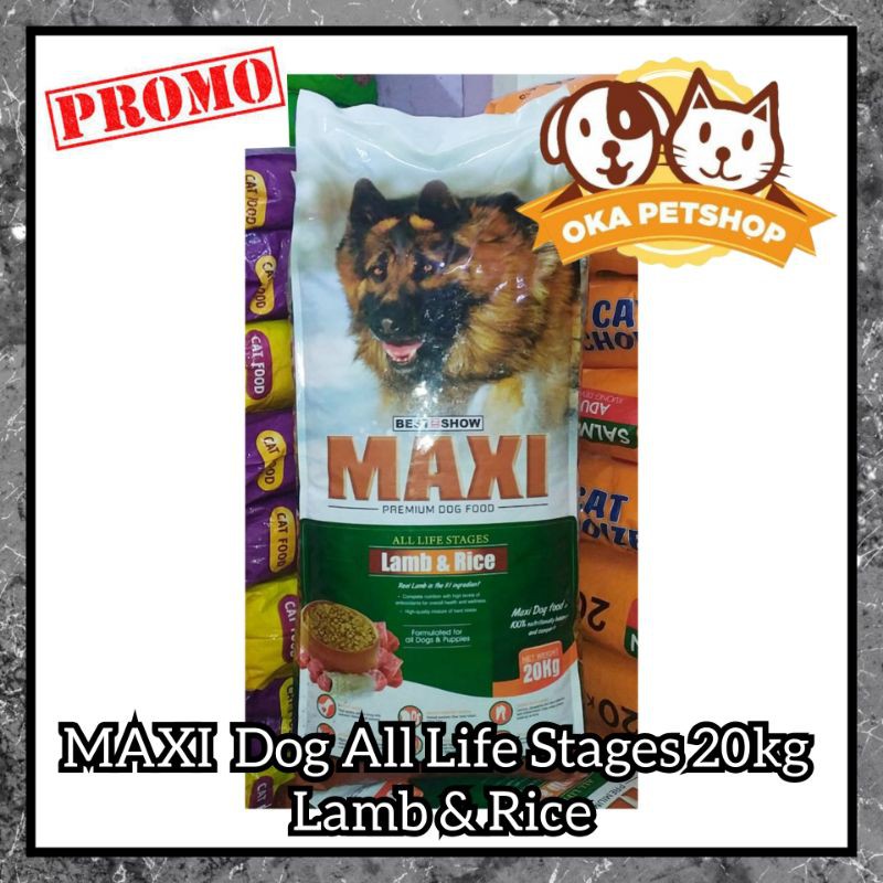 Maxi Dog Lamb &amp; Rice 20kg / GO-JEK dog food maxi 20kg