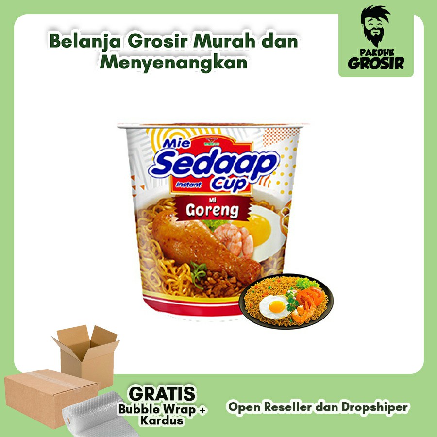 Sedaap Cup Mie Instan Mi Goreng 85 gr / Mie Sedap / Mie Instan