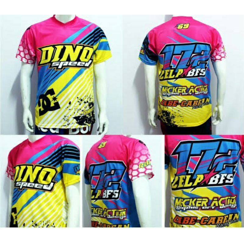 BAJU KAOS JERSEY RACING KRIRA 5 CUSTOM NAMA TEAM CLUB MOTOR DRAG BIKE RACE KERAH PRINTING HELL START