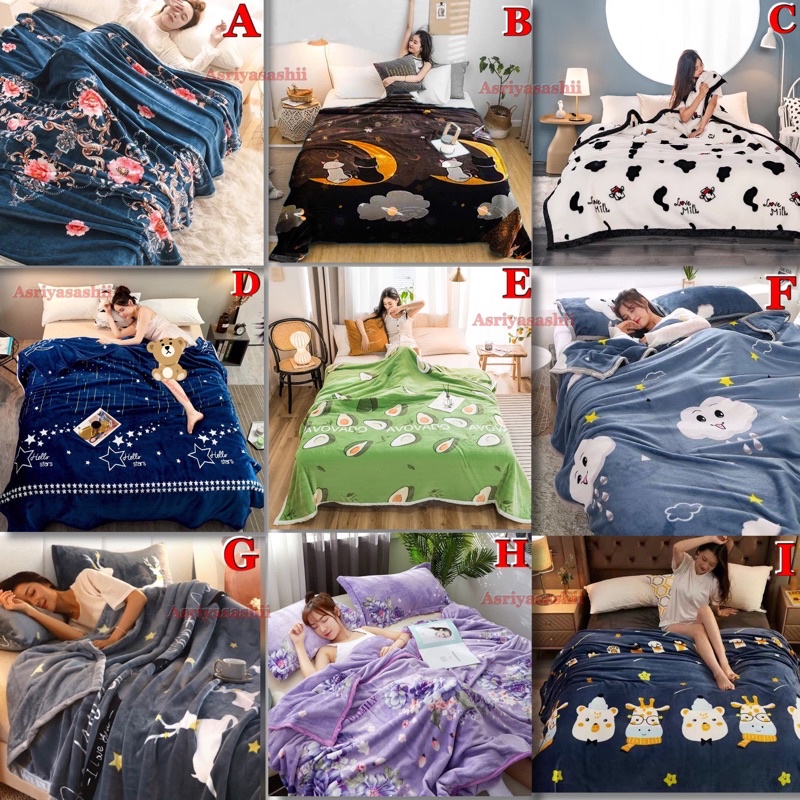 Selimut Bulu Halus 150x200 Motif Dewasa Paling Keren Terlaris Termurah Asriyasashii Berkualitas-2