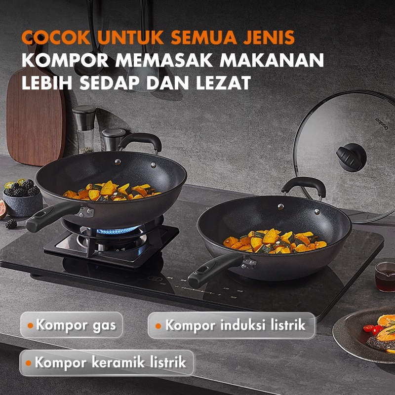 Gaabor Panci Penggorengan Wok Anti Lengket GW-A32A01 Non-Stick