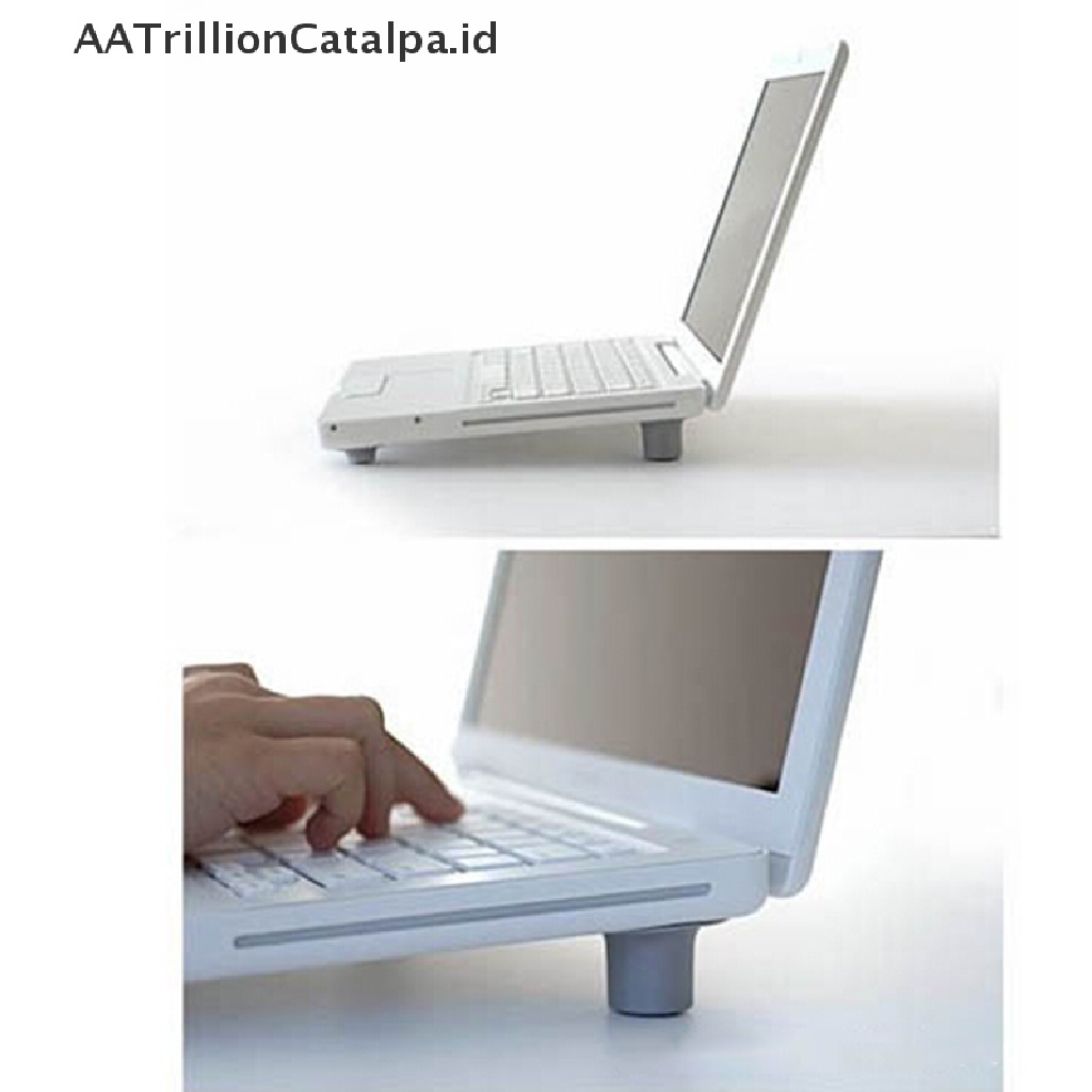 (AATrillionCatalpa) 2pcs Stand Pad Pendingin Anti Slip Untuk Laptop / Notebook