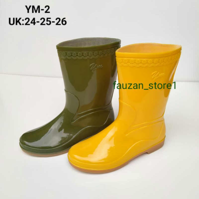 Sepatu Boots Wanita Sepatu Boot Karet Anti Air Yumeida Ym-2