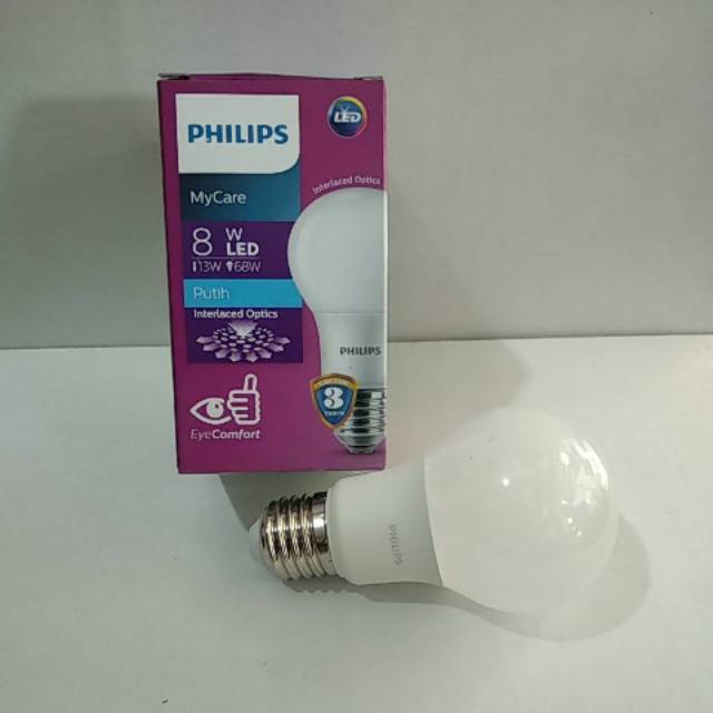 lampu philips led bulb 8w