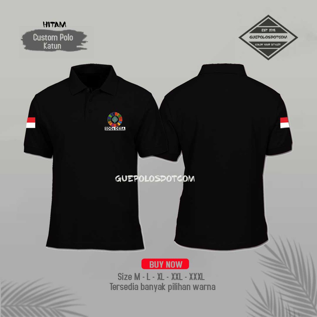 POLOSHIRT KEMENTERIAN DESA 07 - Kaos Polo SDGs Desa FREE NAMA DESA - KASOS KERAH SDGs KEMENDES - for