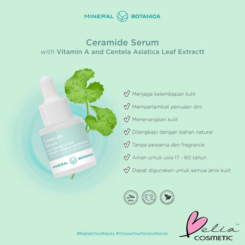 ❤ BELIA ❤ MINERAL BOTANICA Face Serum | Niacinamide | Ceramide | Retinoid | Peptide | Hyaluronic