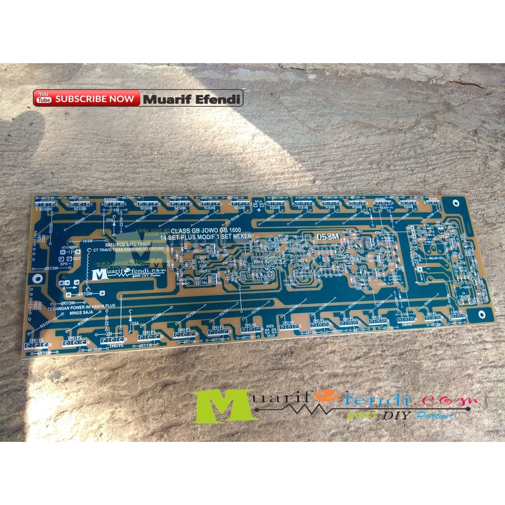 PCB Power Amplifier CLASS GB JOWO GB1600 14set final 35cm 053M