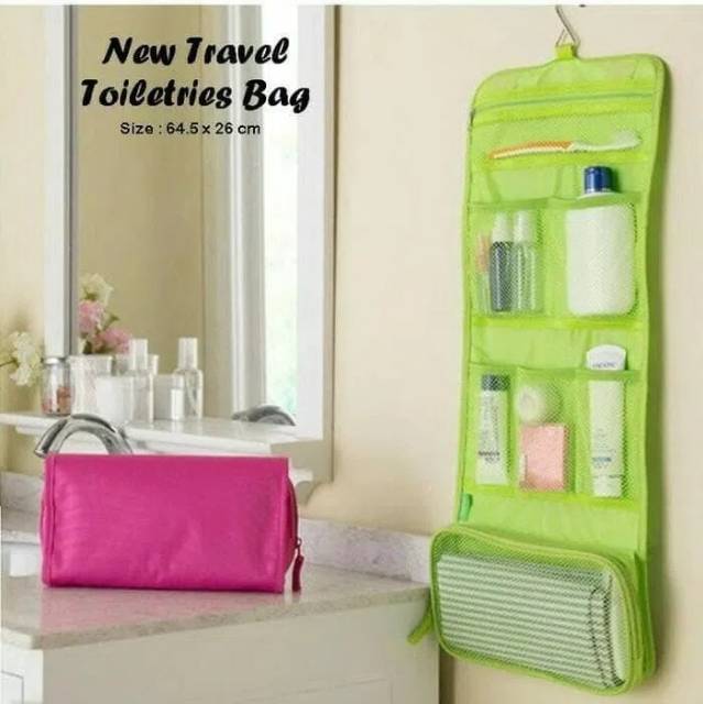 NEW TRAVEL TOILETRIES BAG ORGANIZER TAS KOSMETIK PERALATAN MANDI