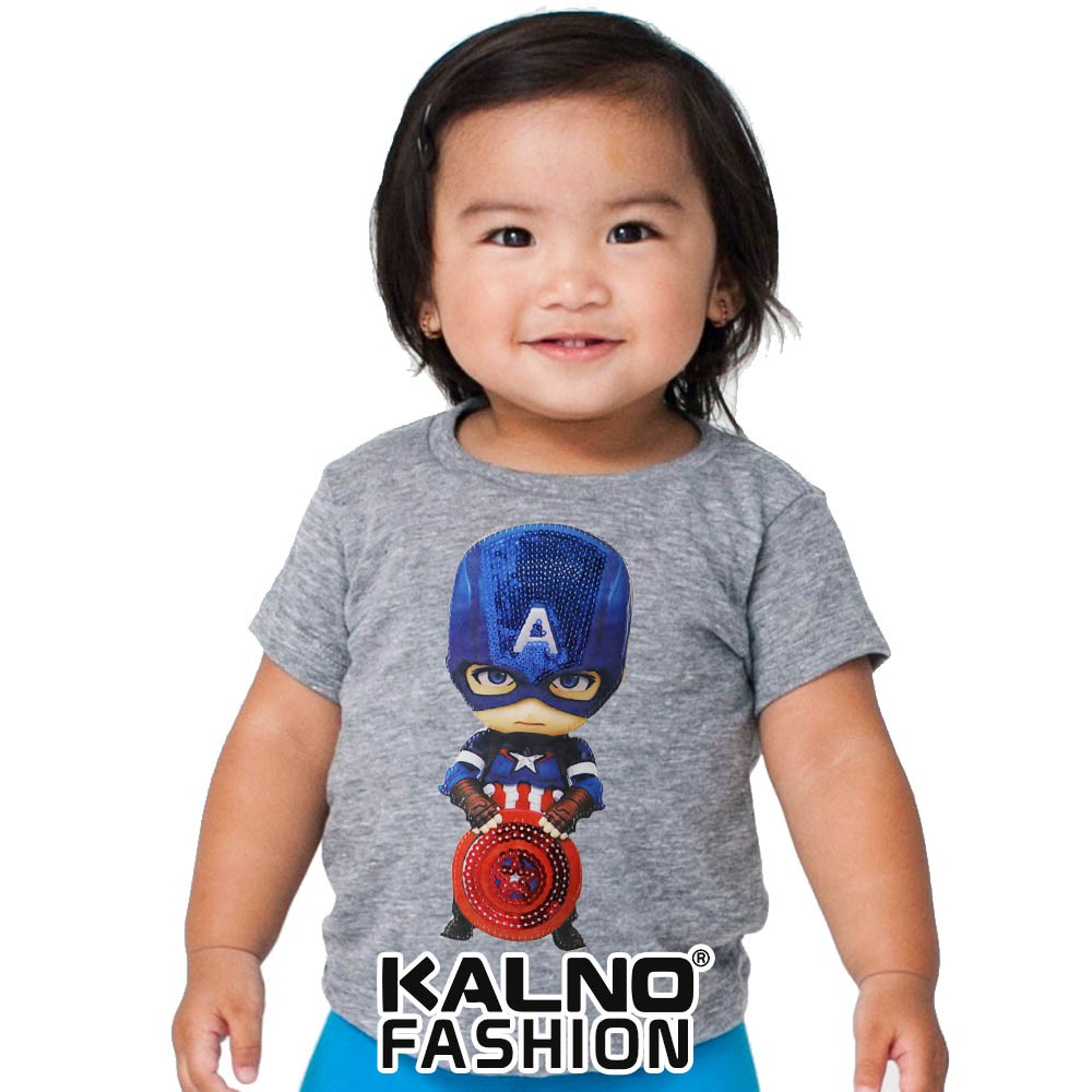 kaos baju anak CAPTEN random umur 1 - 7 tahun, baju anak super hero, baju anak karakter