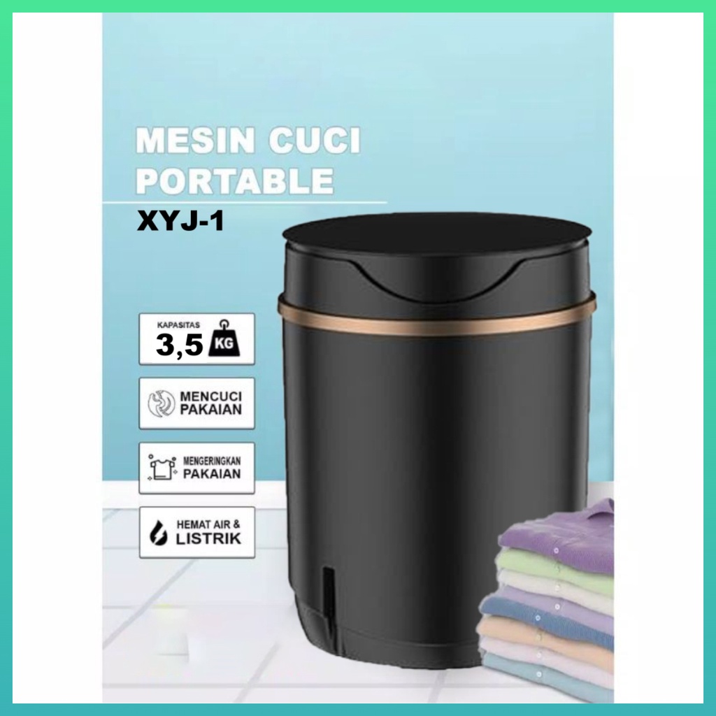 Mesin Cuci Mini Portable Anti Bakteri Kapasitas 3.5 Kg Mesin Cuci Portable XYJ-1 Worldhome66