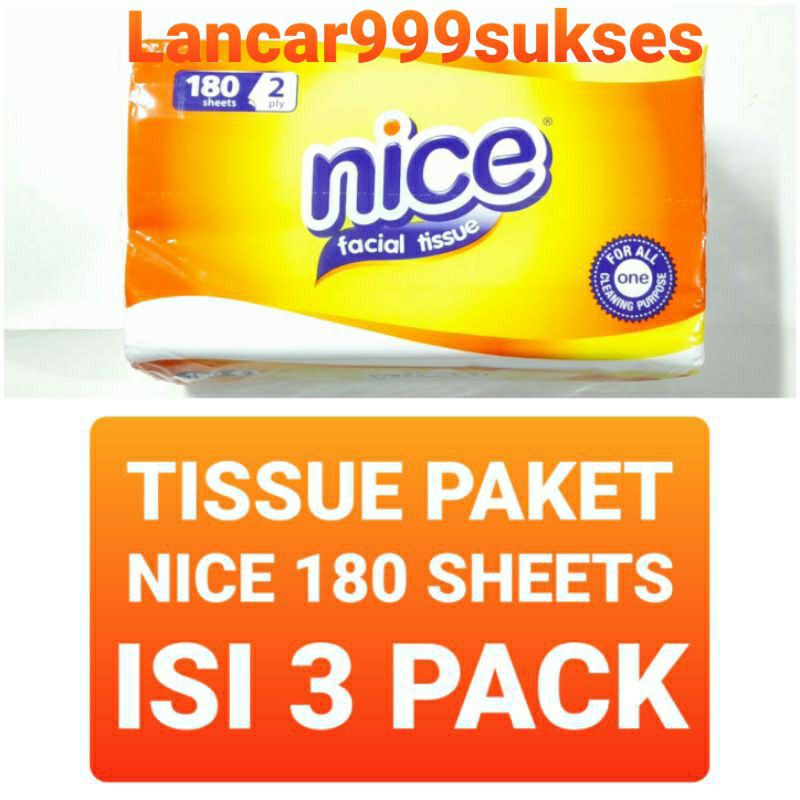 Tissue nice 180 sheets tissue nice 180 sheets ( 3 pc ) harga paket