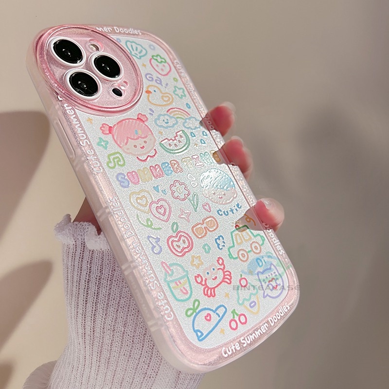 Casing TPU OPPO A78 Reno 8T 4G A57 2022 A15 A16 A16K A54 A53 A12 A5S A7 A3S A31 A52 A83 A94 A37 A1K 5F F1S Motif Graffiti