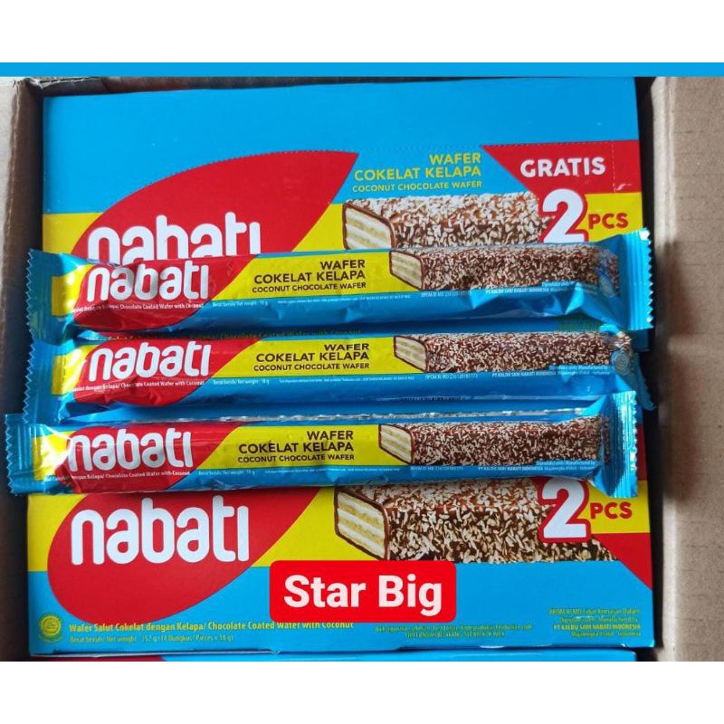 

Nabati Wafer Coklat Kelapa/ Coklat Coated Wafer