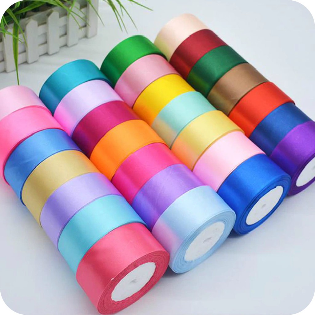 

[TANPA PO] Pita Satin 1 Inch & Panjang 150 cm (Brand Sakura)