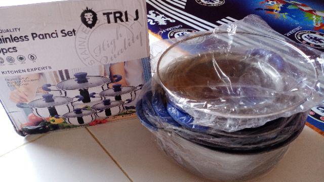 Panci Tutup Kaca Set Isi 5 Pcs