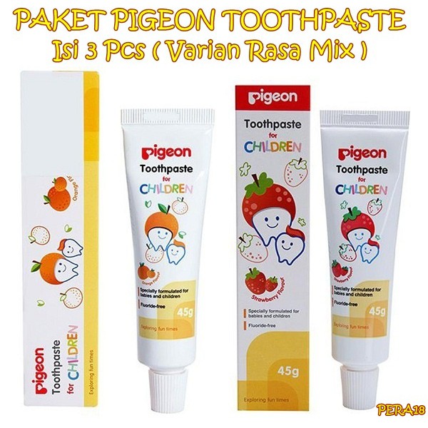 PERA18 PAKET PIGEON TOOTHPASTE ISI 3 VARIAN RASA MIX / PASTA GIGI PIGEON / ODOL PIGEON