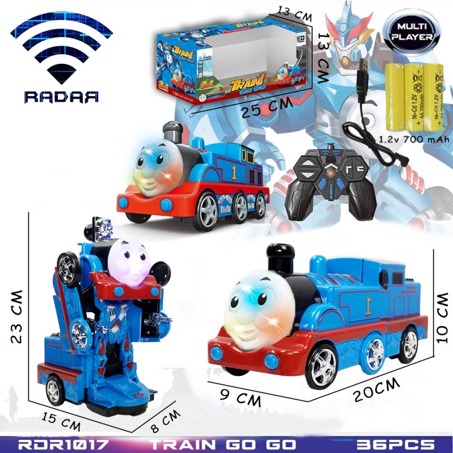 Mainan Anak Remote Control Mobil Robot Train Go RDR1017