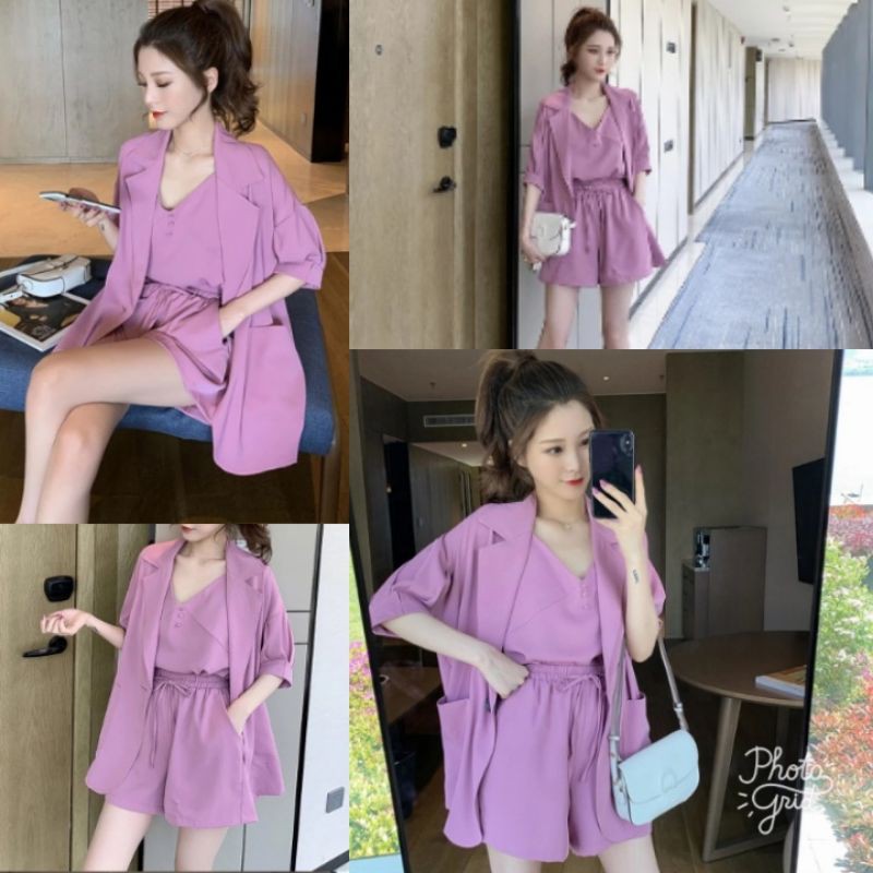 SETELAN GLORIA Baju Wanita Setelan Cantik Bepergian Kerja Kuliah Nyaman Dipakai