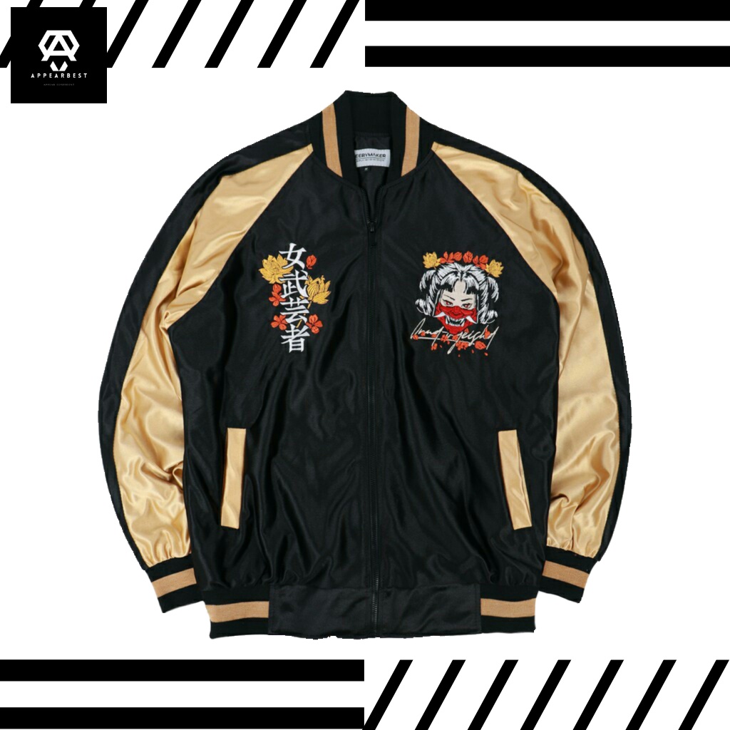 Jaket Sukajan - Onna-bugeisha Black - Sukajan Jacket - Sukajan Murah Original