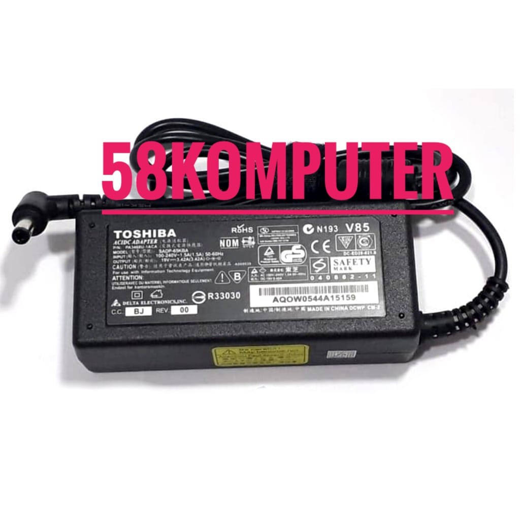 19V 3.42A 5.5 X 2.5mm 65W Adapter Charger Toshiba A130 A130-ST1311 A130-ST1313