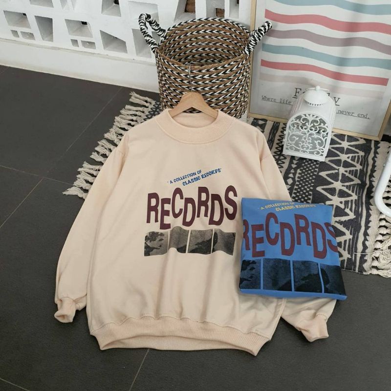 Record sweater | sweater wanita | outer wanita hits