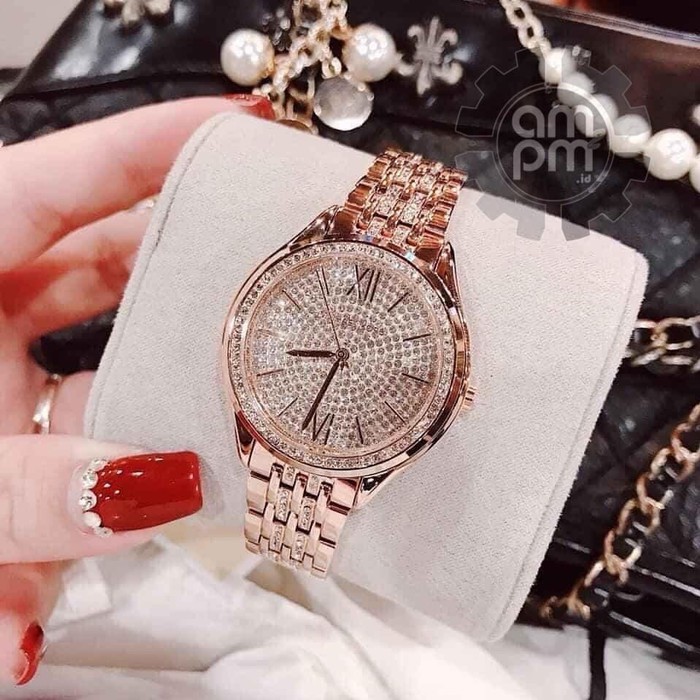 Suplier Jam Michael K*rs Woman Mindy Rose Gold MK7085 Ori B*