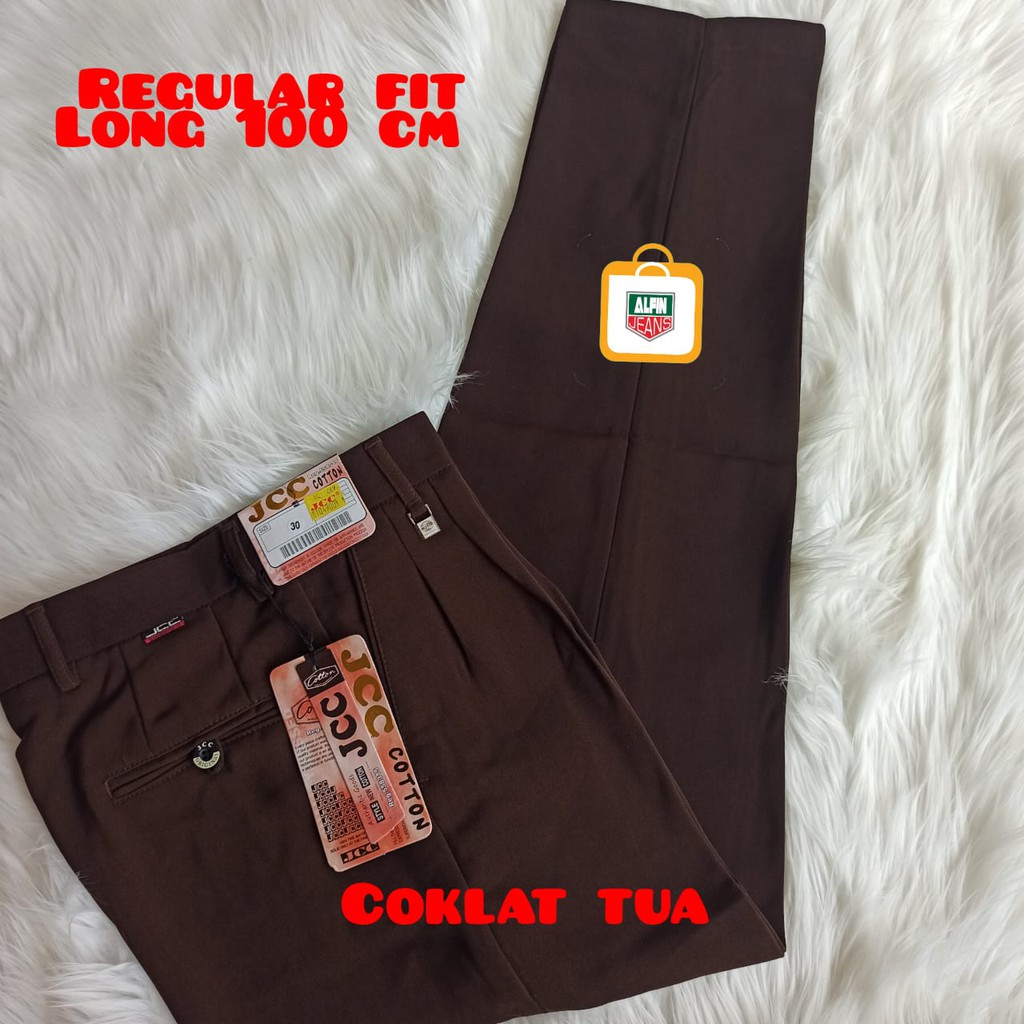CELANA FORMAL PRIA JCC COKLAT TUA ORIGINAL REGULAR FIT