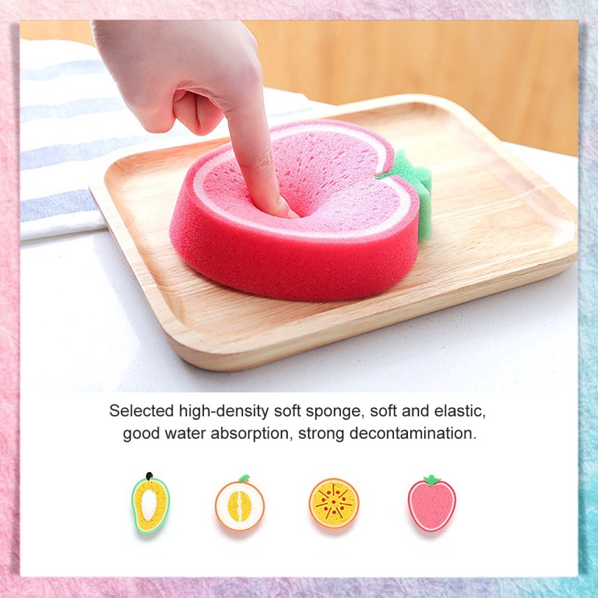 Spons Spon Sponge Spoon Cuci Piring Gelas Cangkir Perlatan Dapur Spon Mandi Buah Buahan Fruit Sponge