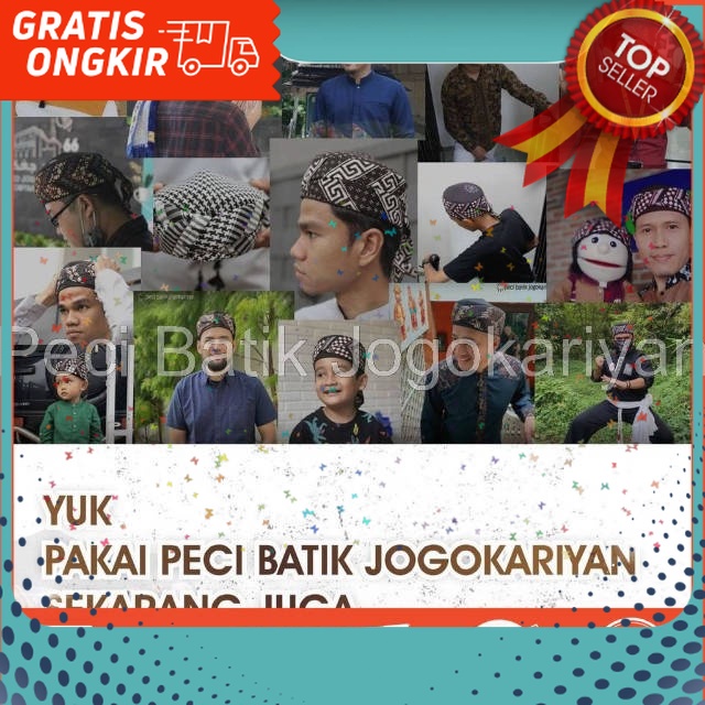 PECI HIJRAH Peci Batik Jogokariyan - BEST SELLER PECI BATIK JOGOKARIYAN MOTIF POLENG PECI SHOLAT PEC
