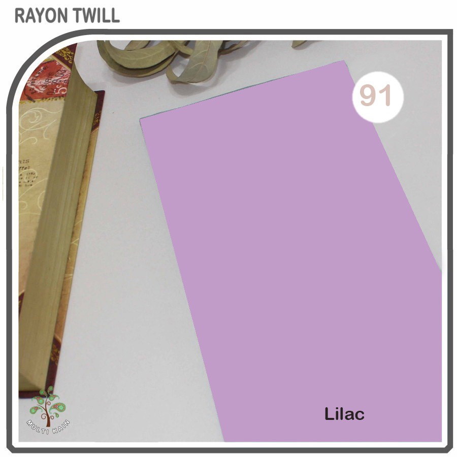 Multi kain rayon twill viscose sakura polos premium quality soft lembut tebal harga eceran-91 lilac
