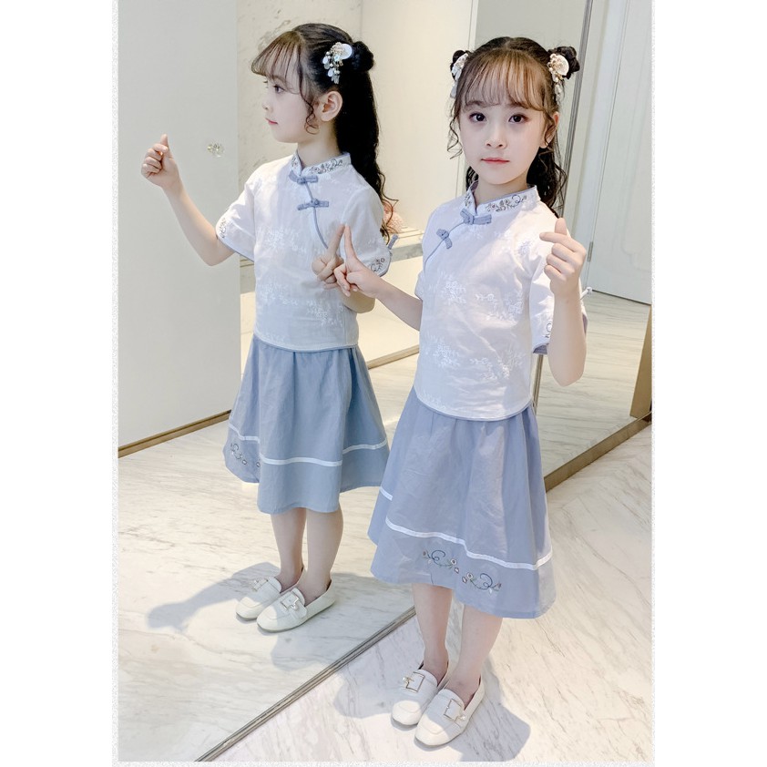 babyfit baju imlek cheongsam import setelan OMMY atasan dengan rok baju anak perempuan sr-0116