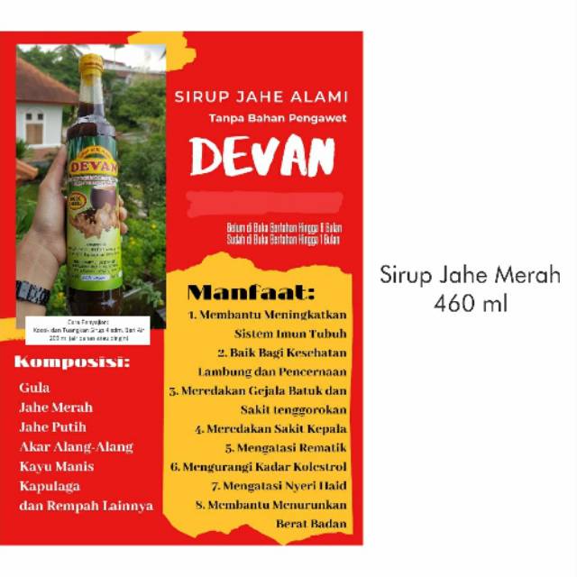 

Sirup Jahe Alami