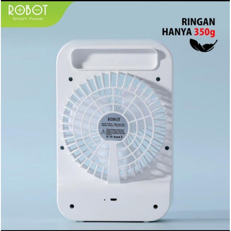 Robot RT-BF14 Fan Portable Emergency - Kipas Robot RT BF14 Fan &amp; Led