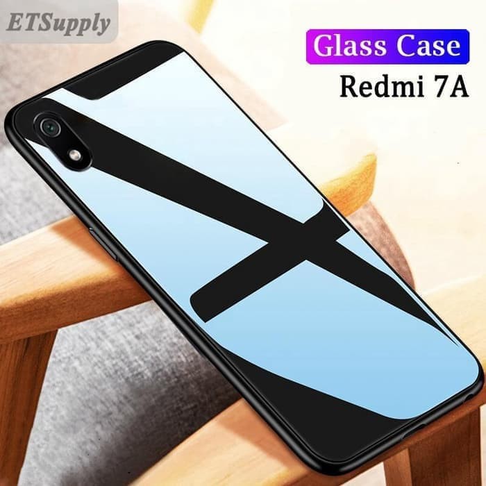 XIAOMI REDMI 7/REDMI 7A GLASS CASE HARD CASE PREMIUM