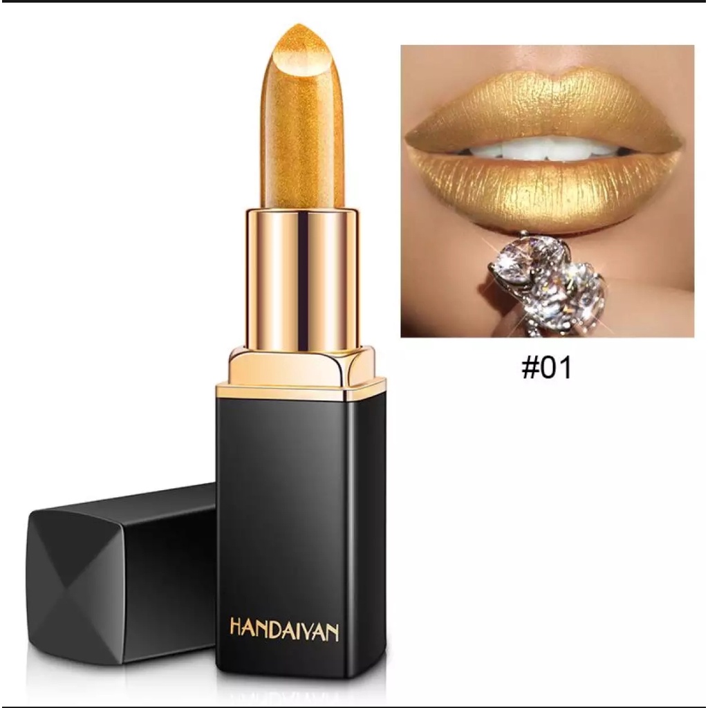 rcsbeauty ✅ HANDAIYAN lipstik matte lipstik warna gold