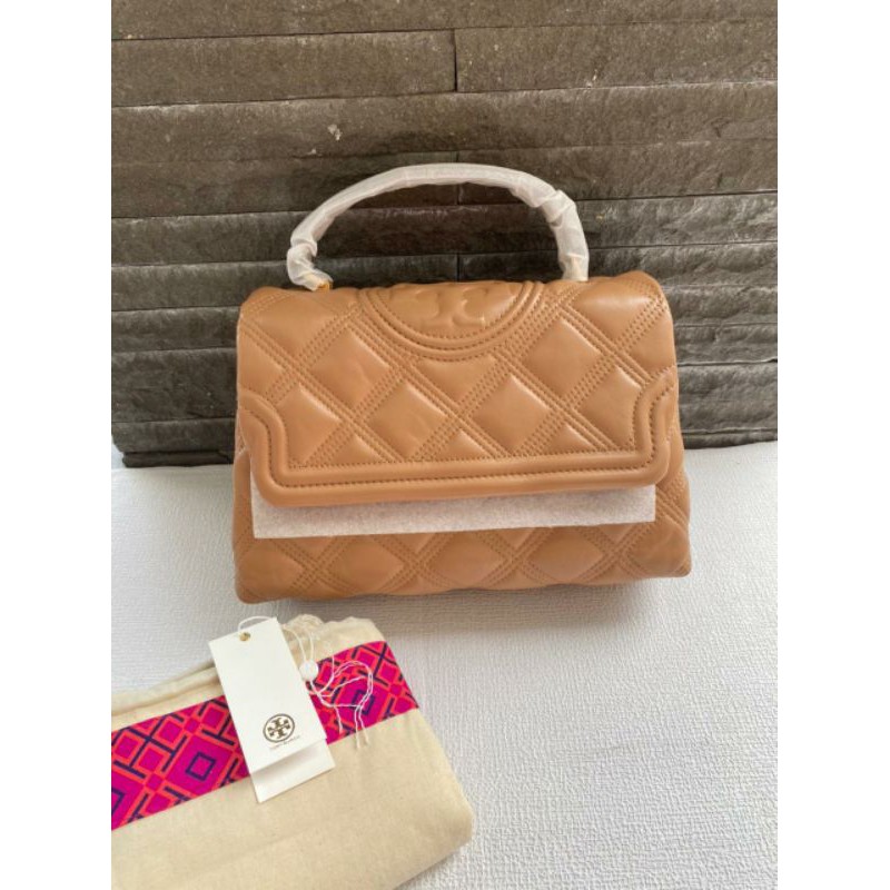 TB RayFleming Soft Top Handle Satchel Bag Tiramisu