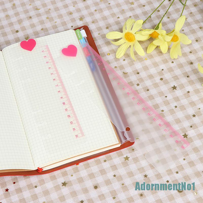 (AdornmentNo1) Penggaris Agenda / Loose Leaf 6 Lubang Ukuran A5 / A6 Bahan PVC