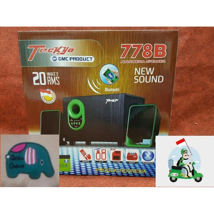 speaker gmc 778b tekyo bluetooth promo