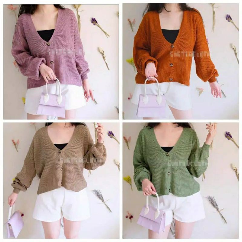 VINA KNITTED CARDIGAN RAJUT / CARDI FISTA RAJUT PREMIUM HQ