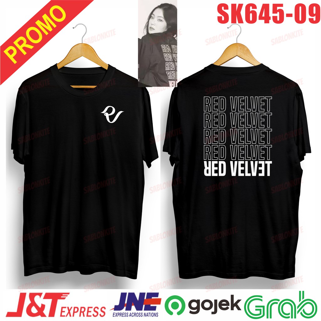 MURAH!!! T-SHIRT KAOS RED VELVET MULTIPLE LOGO COMBED 30S