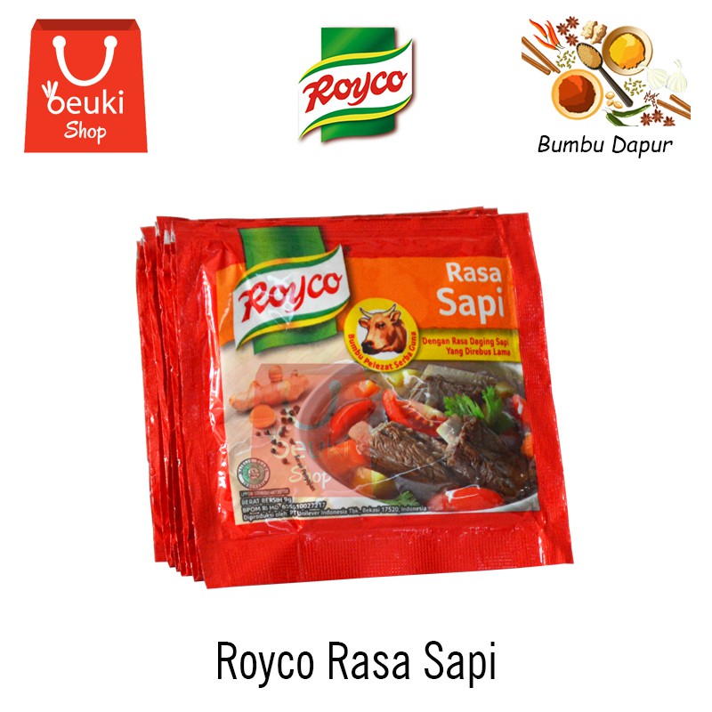 

Unilever Royco Bumbu Penyedap Dengan Rasa Daging Sapi Pilihan - 12pcs x 8gr